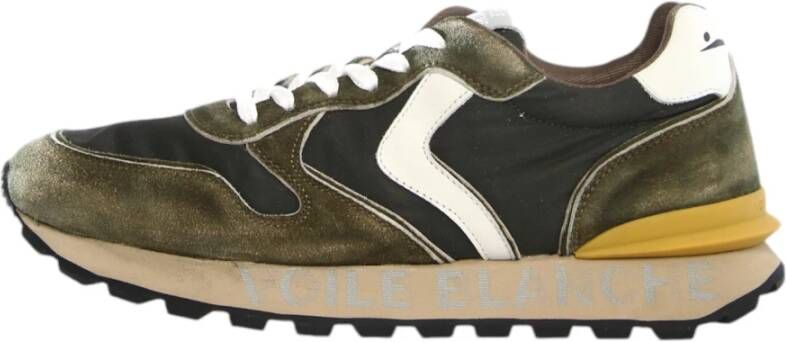 Voile blanche Groene Sneakers Paris Race Man Green Heren