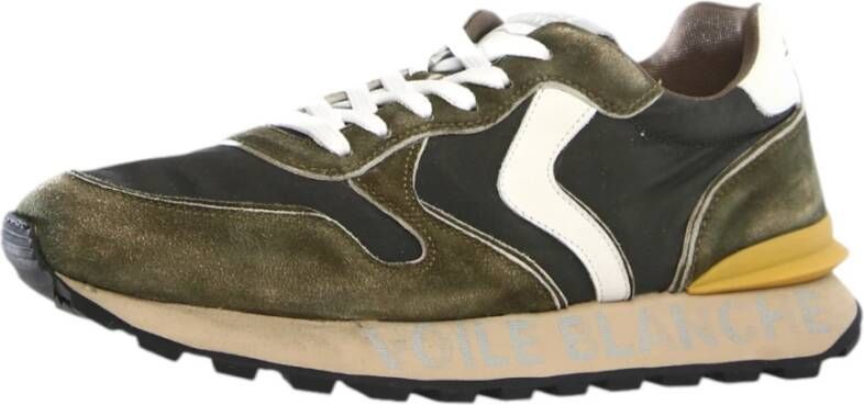 Voile blanche Groene Sneakers Paris Race Man Green Heren