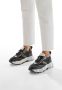 Voile blanche Leather and fabric sneakers Club105. Black Dames - Thumbnail 2