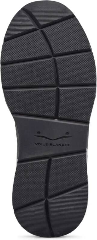 Voile blanche Leather and fabric sneakers Club105. Black Dames