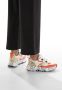 Voile blanche Leather and fabric sneakers Club105. Orange Dames - Thumbnail 2