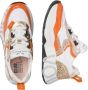 Voile blanche Leather and fabric sneakers Club105. Orange Dames - Thumbnail 3