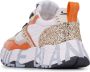 Voile blanche Leather and fabric sneakers Club105. Orange Dames - Thumbnail 5