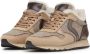 Voile blanche Leather and fabric sneakers Julia FUR Beige Dames - Thumbnail 4