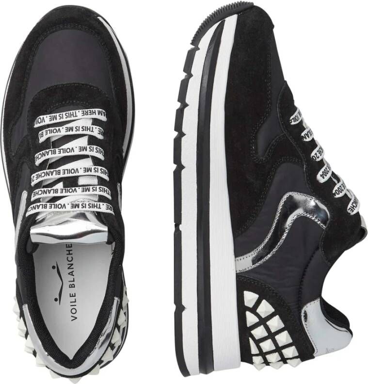 Voile blanche Leather and fabric sneakers Maran S Black Dames