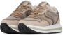 Voile blanche Leather and fabric sneakers Melany Fur. Beige Dames - Thumbnail 3