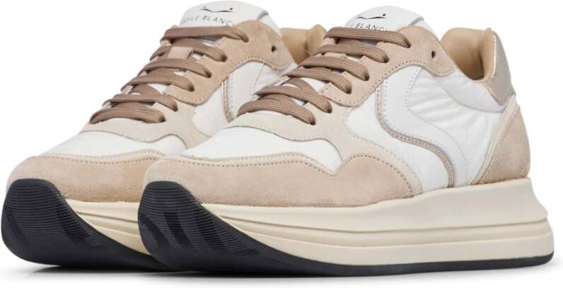 Voile blanche Leather and fabric sneakers Melany. Multicolor Dames