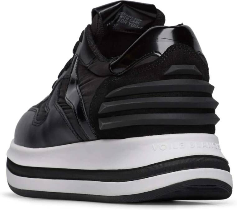 Voile blanche Leather and fabric sneakers Merry Power. Black Dames