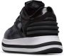 Voile blanche Leather and fabric sneakers Merry Power. Black Dames - Thumbnail 4