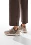 Voile blanche Leather and fabric sneakers Qwark Easy Woman. Beige Dames - Thumbnail 2