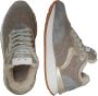 Voile blanche Leather and fabric sneakers Qwark Easy Woman Fur. Gray Dames - Thumbnail 2