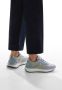 Voile blanche Leather and fabric sneakers Qwark Easy Woman. Gray Dames - Thumbnail 2