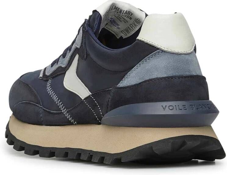 Voile blanche Leather and fabric sneakers Qwark Hype MAN Blue Heren