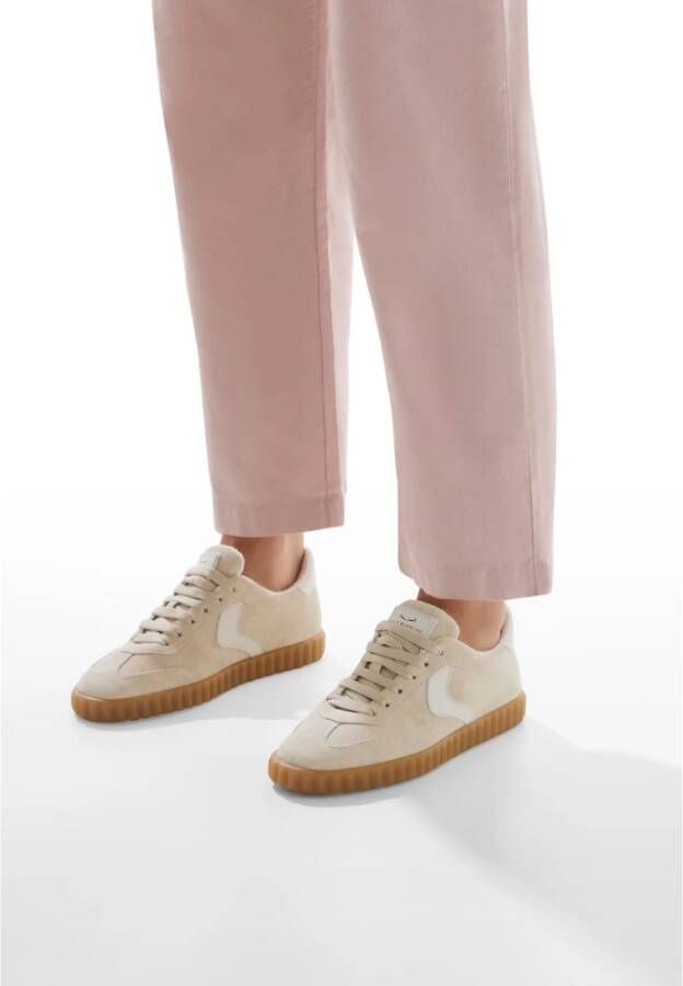 Voile blanche Leather and suede sneakers Ines Beige Dames