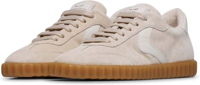 Voile blanche Leather and suede sneakers Ines Beige Dames