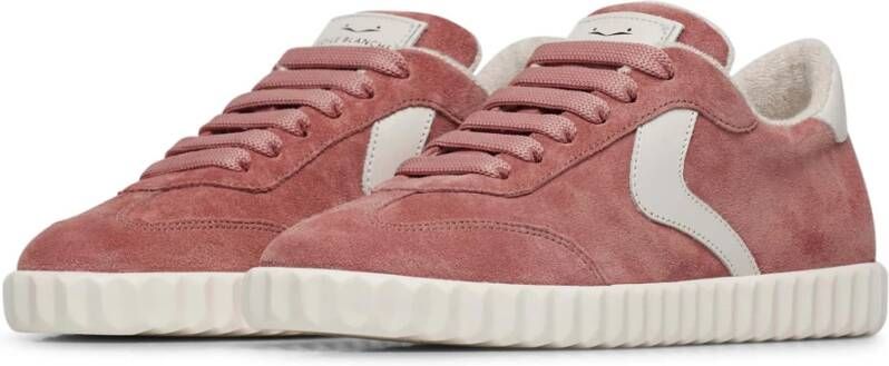 Voile blanche Leather and suede sneakers Ines Red Dames