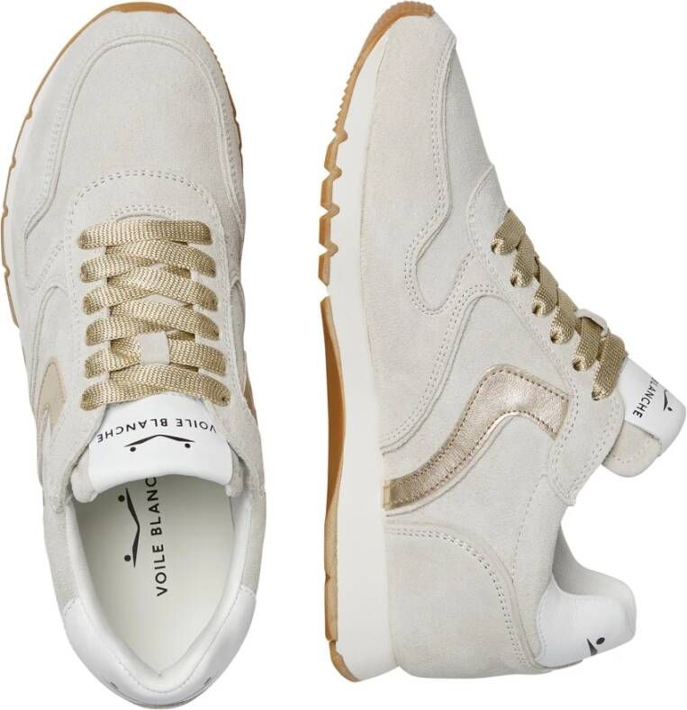 Voile blanche Leather and suede sneakers Julia Beige Dames