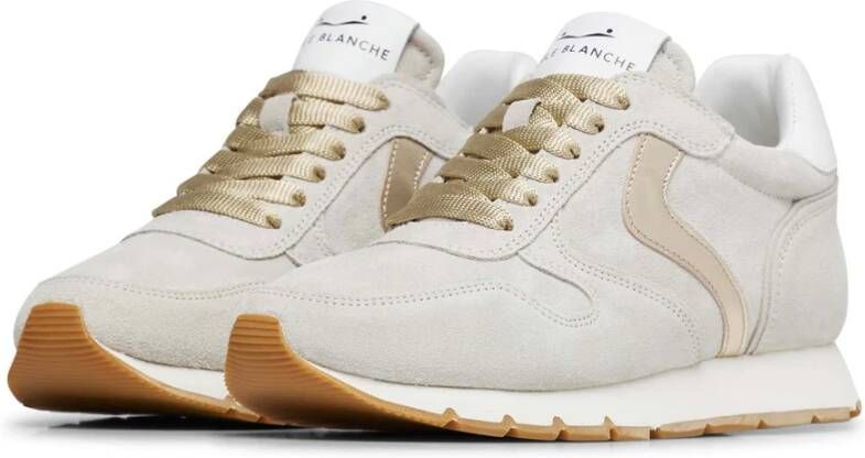 Voile blanche Leather and suede sneakers Julia Beige Dames