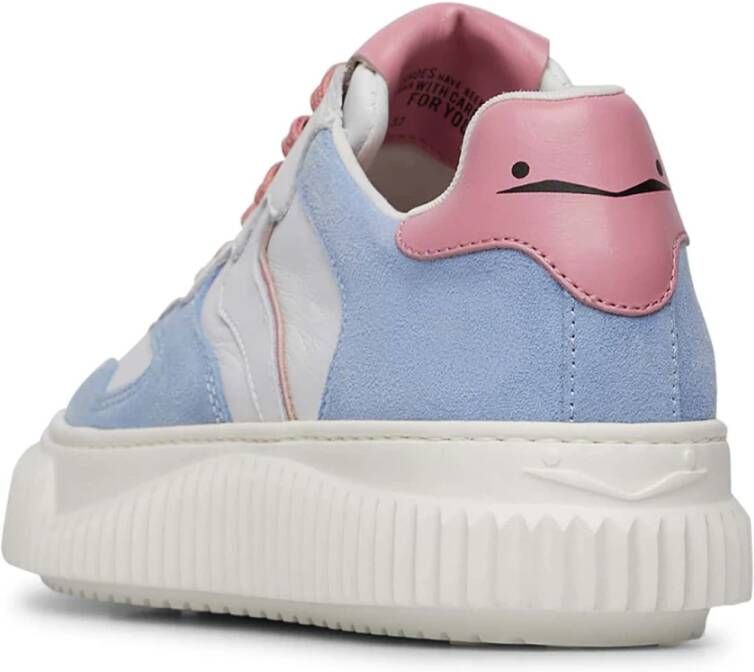 Voile blanche Leather and suede sneakers Laura Blue Dames