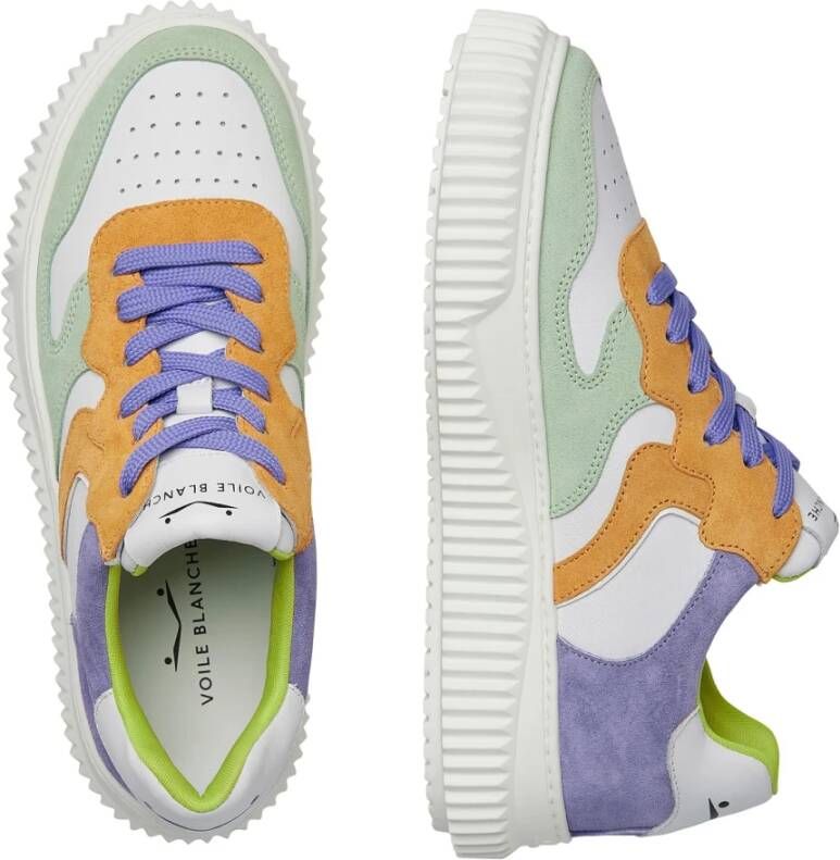 Voile blanche Leather and suede sneakers Laura Multicolor Dames