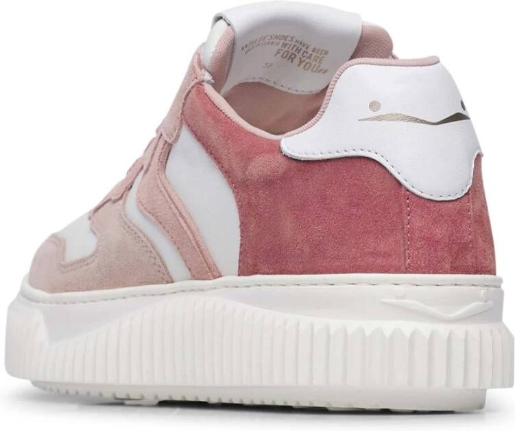 Voile blanche Leather and suede sneakers Laura Pink Dames