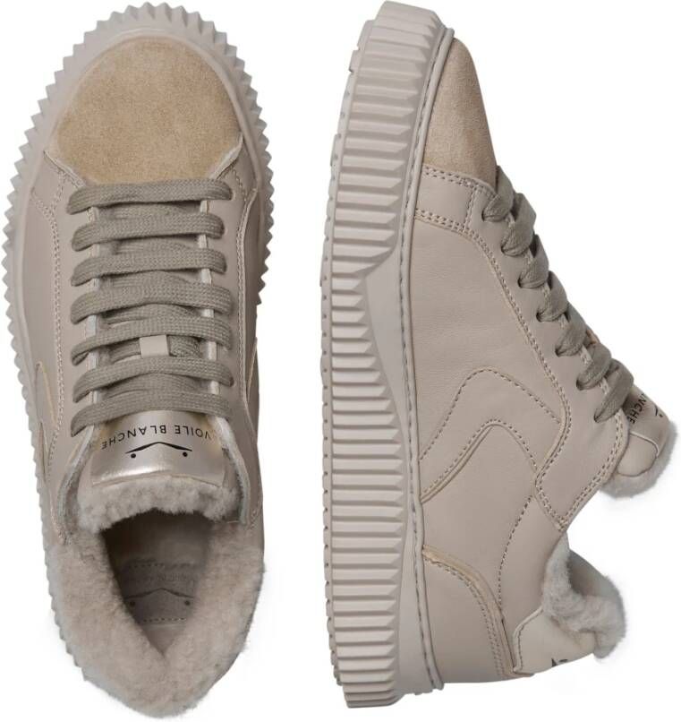 Voile blanche Leather and suede sneakers Lipari FUR Gray Dames