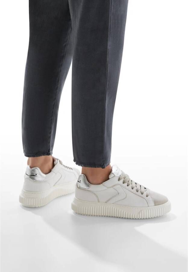 Voile blanche Leather and suede sneakers Lipari White Dames