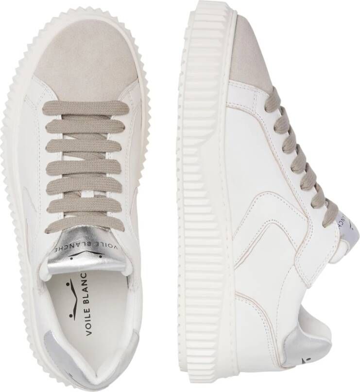 Voile blanche Leather and suede sneakers Lipari White Dames