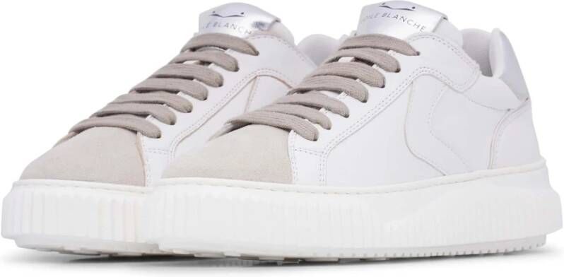 Voile blanche Leather and suede sneakers Lipari White Dames