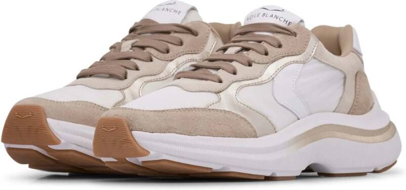 Voile blanche Leather and technical fabric sneakers Charlotte. Multicolor Dames