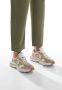 Voile blanche Leather and technical fabric sneakers Charlotte. Yellow Dames - Thumbnail 2