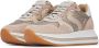 Voile blanche Leather and technical fabric sneakers Melany. Pink Dames - Thumbnail 3