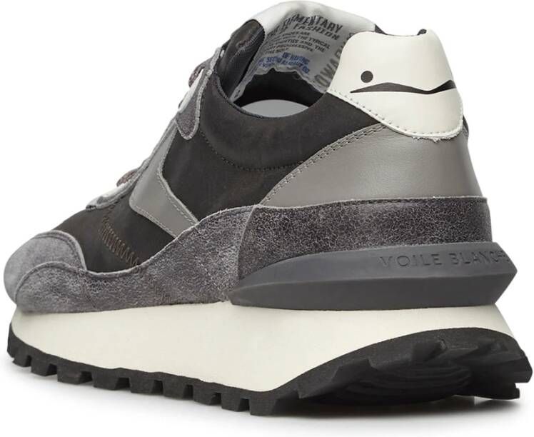 Voile blanche Leather and technical fabric sneakers Qwark Hype MAN Gray Heren