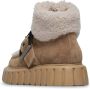 Voile blanche Leather and wool boots Grenelle Lace Buckle Lining FUR Brown Dames - Thumbnail 5