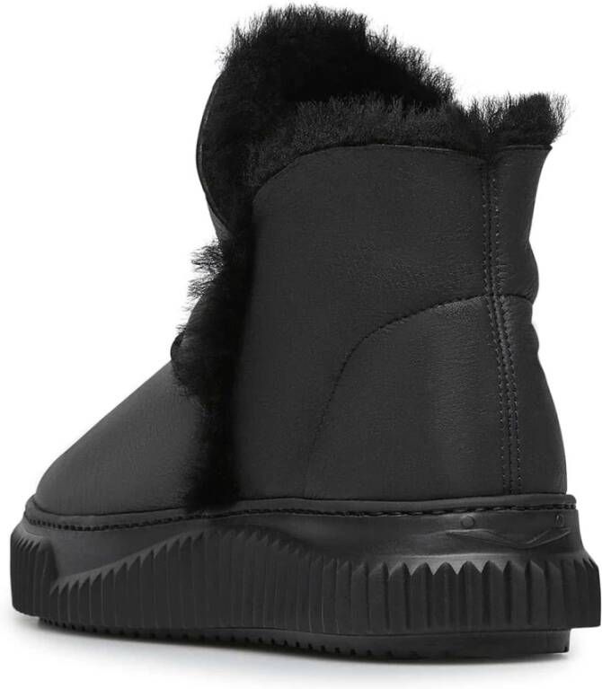 Voile blanche Leather and wool boots Land Black Dames