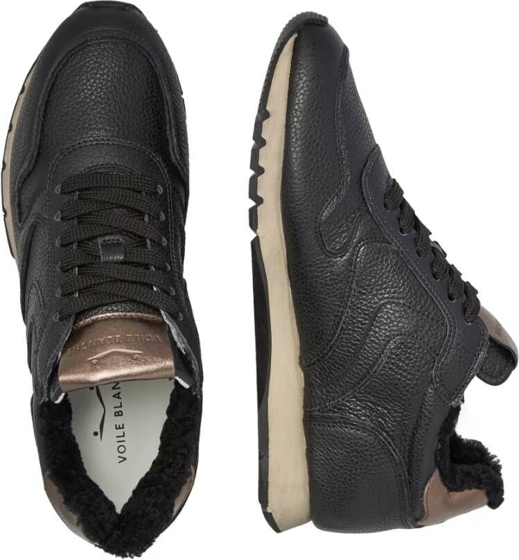 Voile blanche Leather and wool sneakers Julia Black Dames