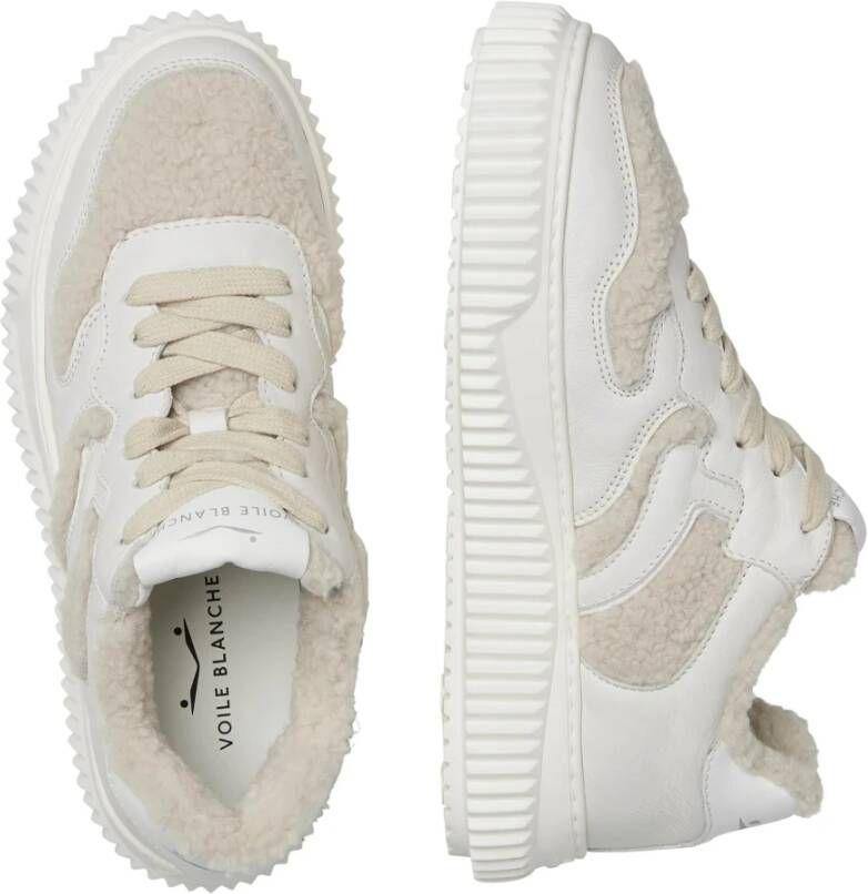 Voile blanche Leather and wool sneakers Laura 2 White Dames