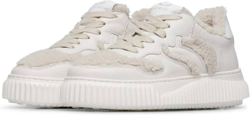 Voile blanche Leather and wool sneakers Laura 2 White Dames