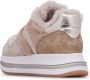 Voile blanche Leather and wool sneakers Melany Fur. Beige Dames - Thumbnail 5