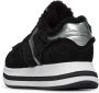 Voile blanche Leather and wool sneakers Melany Fur. Black Dames - Thumbnail 4