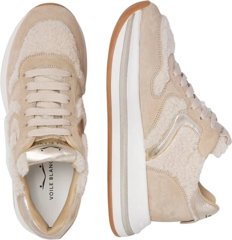 Voile blanche Leather and wool sneakers Merry Curly. Beige Dames