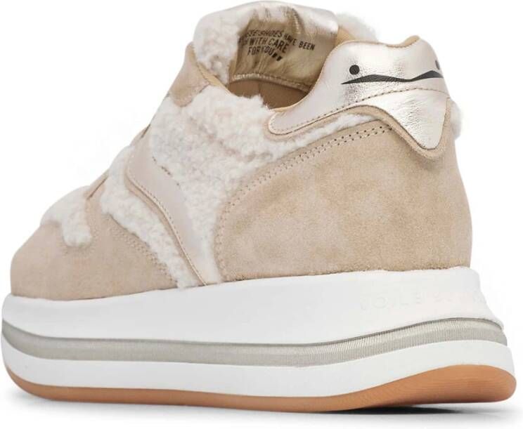 Voile blanche Leather and wool sneakers Merry Curly. Beige Dames