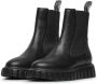 Voile blanche Leather boots Grenelle Chelsea Black Dames - Thumbnail 4