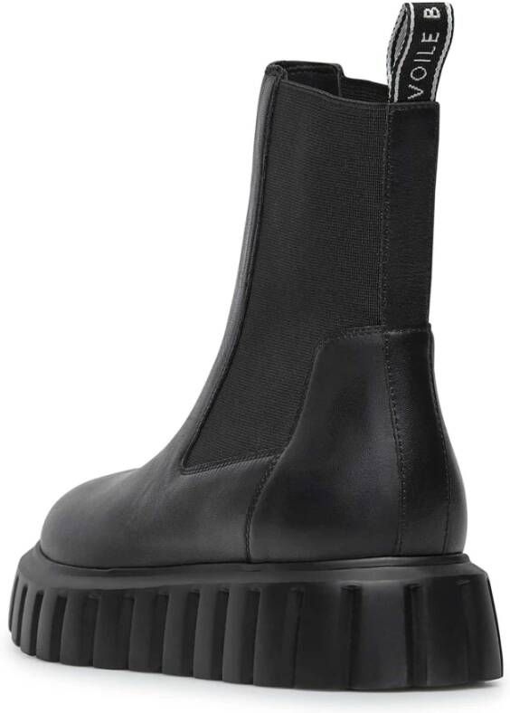 Voile blanche Leather boots Grenelle Chelsea Black Dames