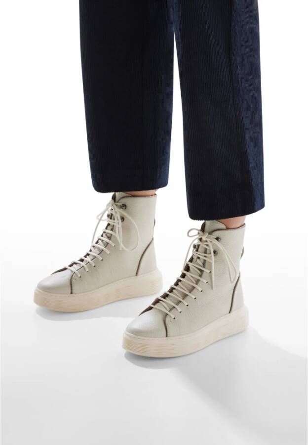 Voile blanche Leather boots Juliette White Dames