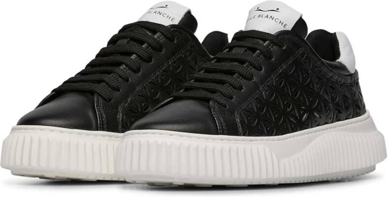 Voile blanche Leather sneakers Herika Perforated Black Dames