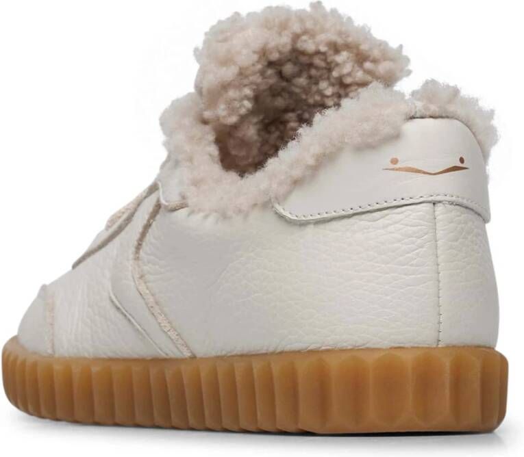 Voile blanche Leather sneakers Ines FUR White Dames