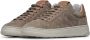 Voile blanche Bruine Leren Sneakers Layton Stijl Brown Heren - Thumbnail 10