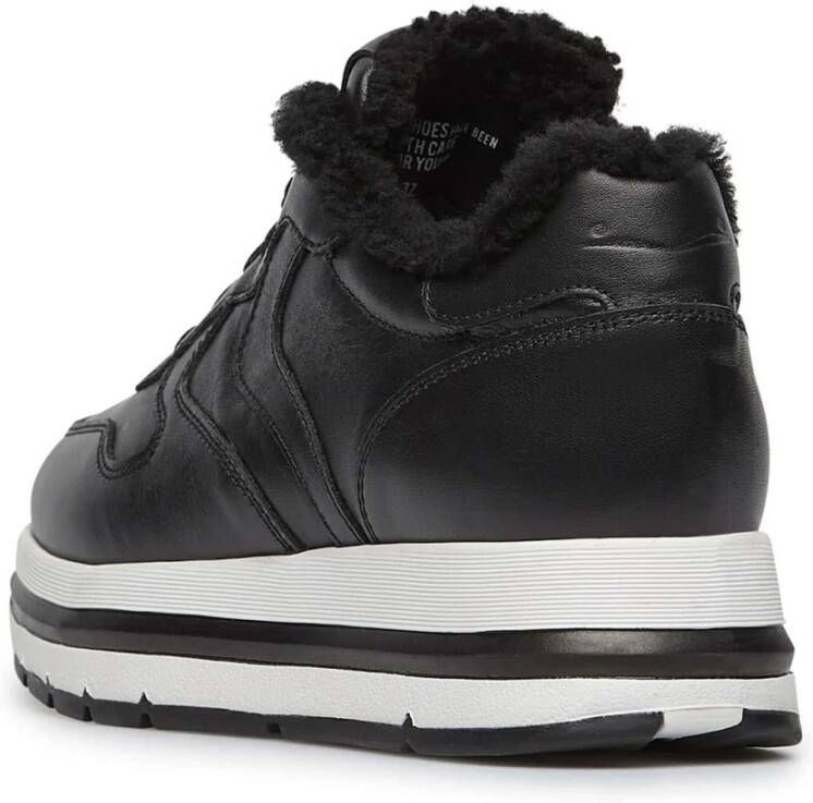 Voile blanche Leather sneakers Maran FUR Black Dames