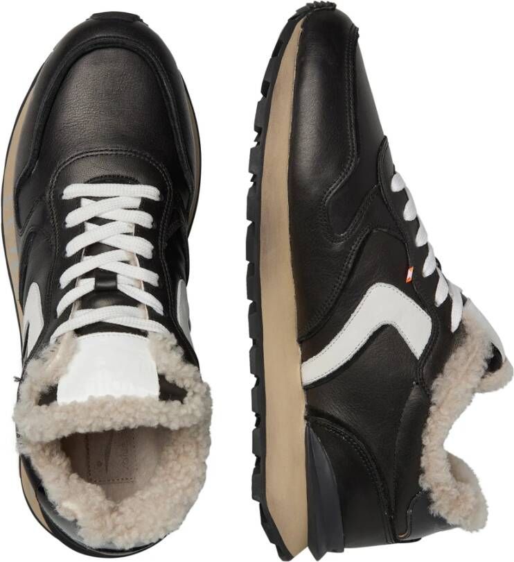 Voile blanche Leather sneakers Paris Race FUR MAN Blue Heren